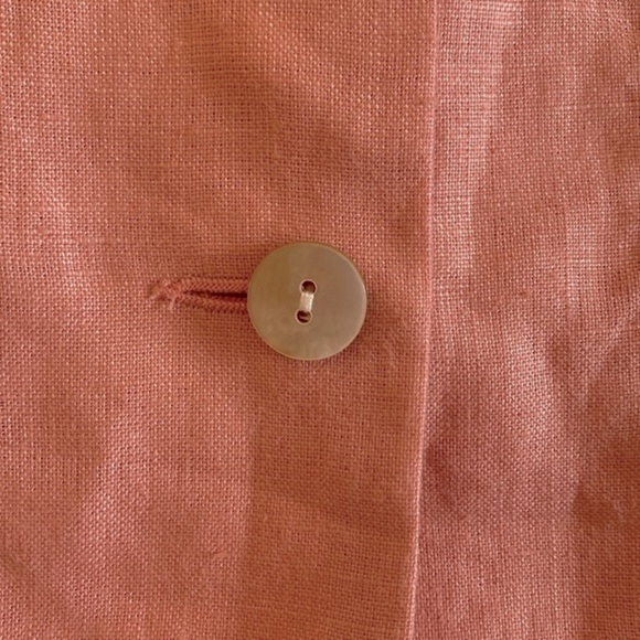 GAP Linen Blazer Blouse Women’s S Peach/Pink Pockets Lagenlook Preppy academia - Picture 5 of 9
